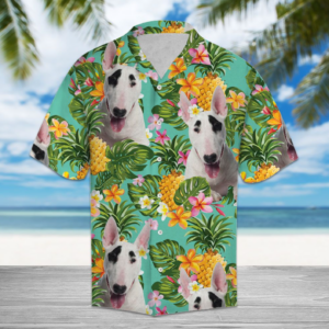 Tropical Pineapple Bull Terrier Hawaiian Shirt  - Thelegend59