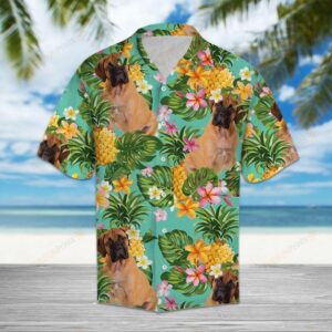 Tropical Pineapple Bullmastiff Multicolor Nice Design Hawaiian Shirt  - Thelegend59