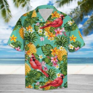 Tropical Pineapple Cardinal Multicolor Unique Design Hawaiian Shirt  - Thelegend59