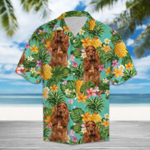Tropical Pineapple Cocker Spaniel Hawaiian Shirt  - Thelegend59