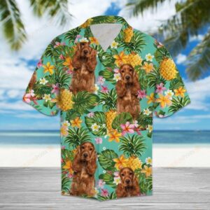 Tropical Pineapple Cocker Spaniel Multicolor Amazing Design Hawaiian Shirt  - Thelegend59