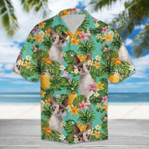Tropical Pineapple Cornish Rex Multicolor Best Design Hawaiian Shirt  - Thelegend59