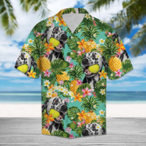 Tropical Pineapple Dalmatian Hawaiian Shirt  - Thelegend59
