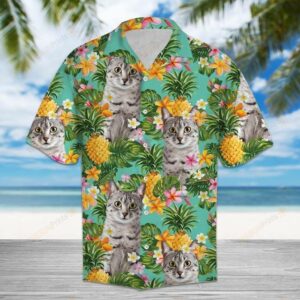Tropical Pineapple Egyptian Mau Multicolor Best Design Hawaiian Shirt  - Thelegend59