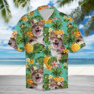 Tropical Pineapple Finnish Lapphund Multicolor Best Design Hawaiian Shirt  - Thelegend59