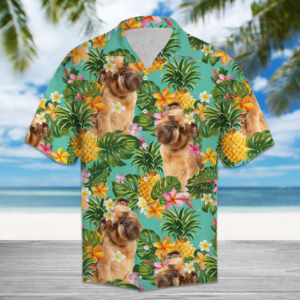 Tropical Pineapple Griffon Bruxellois Hawaiian Shirt  - Thelegend59