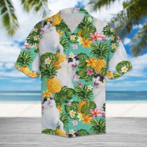 Tropical Pineapple Japanese Bobtail Multicolor Unique Design Hawaiian Shirt  - Thelegend59