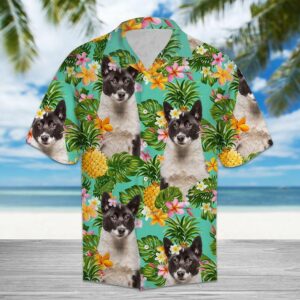 Tropical Pineapple Karelian Bear Dog Green Best Design Hawaiian Shirt  - Thelegend59