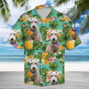 Tropical Pineapple Lakeland Terrier Hawaiian Shirt  - Thelegend59