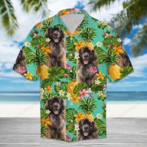 Tropical Pineapple Leonberger Multicolor Nice Design Hawaiian Shirt  - Thelegend59