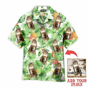 Tropical Pineapple Maine Coon Cat Custom Hawaiian Shirt Pn302095Lb - For Men And Women - Kids  - Thelegend59