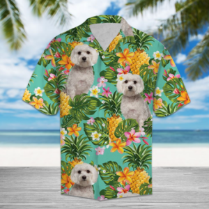 Tropical Pineapple Maltese Hawaiian Shirt  - Thelegend59