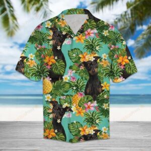 Tropical Pineapple Miniature Pinscher Multicolor Amazing Design Hawaiian Shirt  - Thelegend59