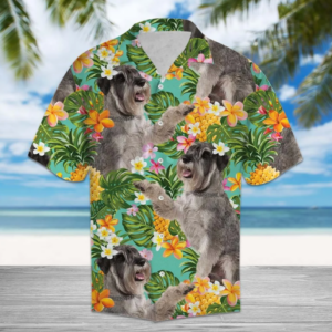 Tropical Pineapple Miniature Schnauzer Hawaiian Shirt  - Thelegend59