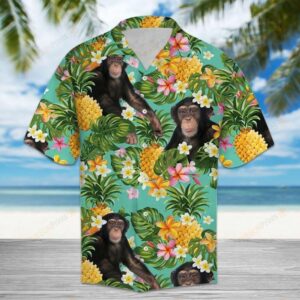 Tropical Pineapple Monkey Multicolor Nice Design Hawaiian Shirt  - Thelegend59