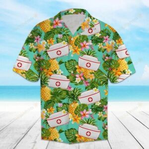 Tropical Pineapple Nurse Multicolor Unique Design Hawaiian Shirt  - Thelegend59