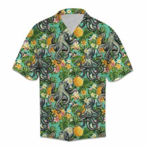 Tropical Pineapple Octopus Multicolor Best Design Hawaiian Shirt  - Thelegend59