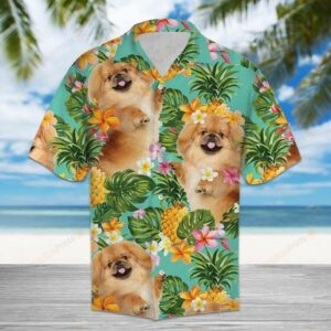 Tropical Pineapple Pekingese Multicolor Unique Design Hawaiian Shirt  - Thelegend59