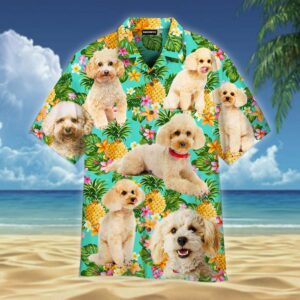 Tropical Pineapple Poodle Dog Hawaiian Shirt  - Thelegend59