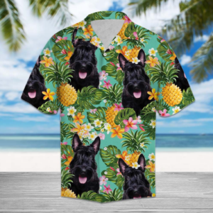 Tropical Pineapple Scottish Terrier Hawaiian Shirt  - Thelegend59