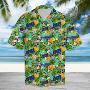 Tropical Pineapple Space Force Green Best Design Hawaiian Shirt  - Thelegend59