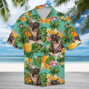 Tropical Pineapple Swedish Vallhund Hawaiian Shirt  - Thelegend59