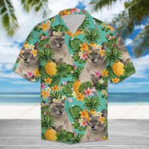 Tropical Pineapple Tonkinese Multicolor Unique Design Hawaiian Shirt  - Thelegend59