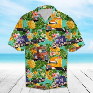 Tropical Pineapple Trucker Colorful Awesome Design Hawaiian Shirt  - Thelegend59