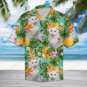 Tropical Pineapple Turkish Angora Multicolor Amazing Design Hawaiian Shirt  - Thelegend59