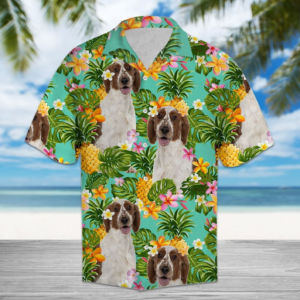Tropical Pineapple Welsh Springer Spaniel Hawaiian Shirt  - Thelegend59