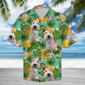 Tropical Pineapple Wire Fox Terrier Multicolor Best Design Hawaiian Shirt  - Thelegend59