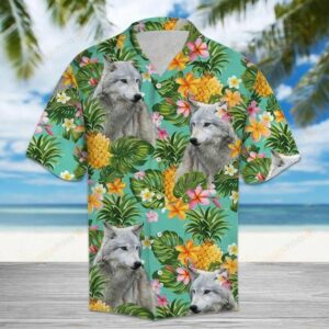 Tropical Pineapple Wolf Multicolor Unique Design Hawaiian Shirt  - Thelegend59
