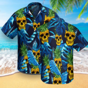 Tropical Skull Hawaiian Shirt  - Thelegend59