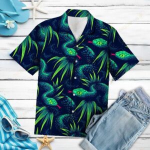 Tropical Snake Blue Best Design Hawaiian Shirt  - Thelegend59