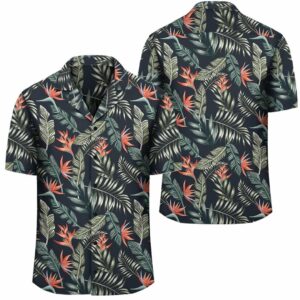 Tropical Strelitzia Black Hawaiian Shirt  - Thelegend59