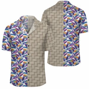 Tropical Strelitzia Lauhala Moiety Hawaiian Shirt  - Thelegend59
