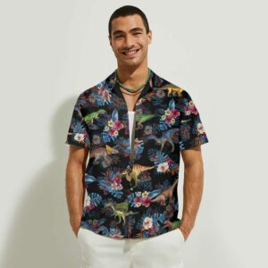 Tropical Vibes - Dinosaur Hawaiian Shirt  - Thelegend59