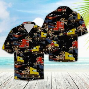 Trucker Vacation Colorful Nice Design Hawaiian Shirt  - Thelegend59