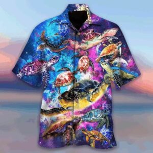 Try To Be Like The Turtle At Ease In Your Own Shell Multicolor Best Design Hawaiian Shirt  - Thelegend59
