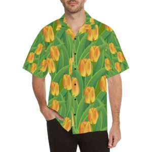 Tulip Orange Pattern Print Design Tp Hawaiian Shirt  - Thelegend59