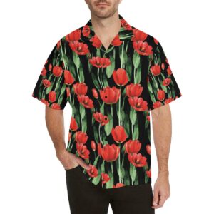 Tulip Red Pattern Print Design Tp Hawaiian Shirt  - Thelegend59