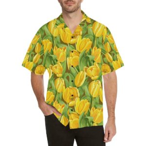 Tulip Yellow Pattern Print Design Tp0 Hawaiian Shirt  - Thelegend59