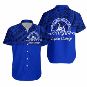 Tupou College Hawaiian Shirt Black  - Thelegend59