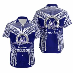 Tupou College Hawaiian Shirts Blue Style  - Thelegend59