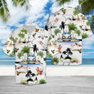 Turkish Van Vacation Multicolor Nice Design Hawaiian Shirt  - Thelegend59