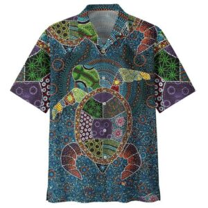 Turtle  Blue Nice Design Unisex Hawaiian Shirt  - Thelegend59