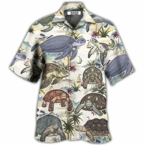 Turtle And Tropical Beach - Hawaiian Shirt - For Men And Women - Kids  - Thelegend59