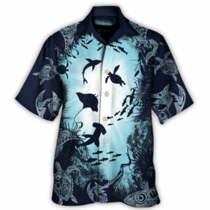 Turtle Aquarium Life - Hawaiian Shirt - For Men And Women - Kids  - Thelegend59
