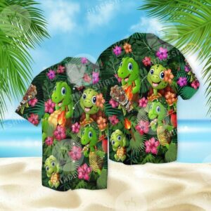Turtle Colorful Unique Hawaiian Shirt  - Thelegend59