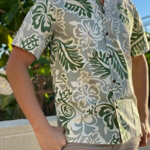 Turtle Fronds Hawaiian Aloha Green Nice Design Hawaiian Shirt  - Thelegend59